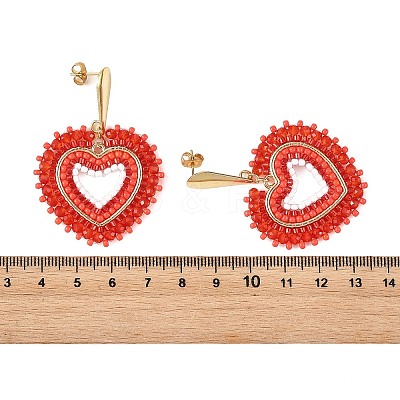Glass Seed Bead Dangle Earrings EJEW-MZ00768-02-1