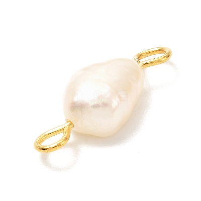 Natural Cultured Freshwater Pearl Beads Links Connectors PALLOY-JF00943-02-1