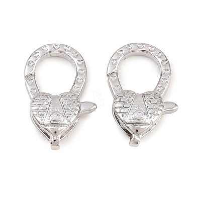 Brass Lobster Claw Clasps KK-H287-08G-P-1