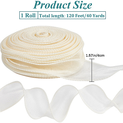 Polyester Organza Ribbons SRIB-WH20020-003A-01-1