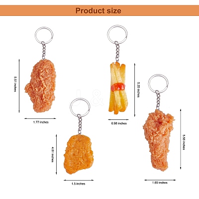 PVC Simulated Food Keychain JX555A-1