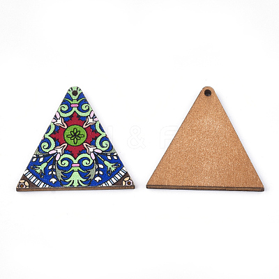 Printed Basswood Pendants X-WOOD-S045-013A-1