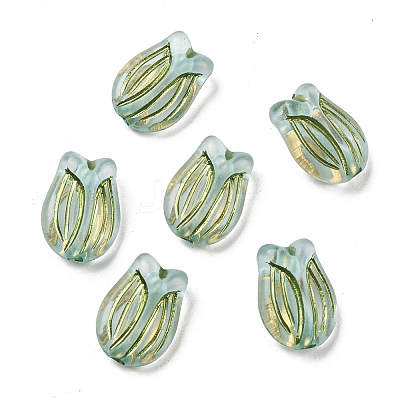 Plating Transparent Acrylic Beads OACR-B013-14B-1