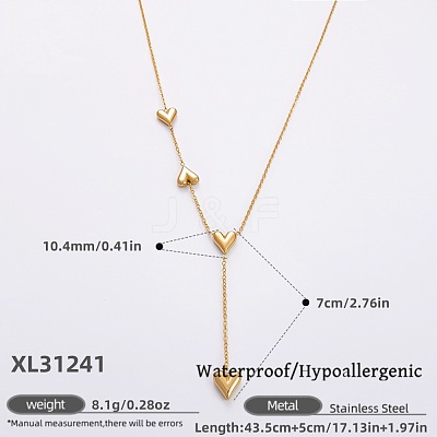 316L Surgical Stainless Steel Y Tassel Necklaces for Women FS-WGE9B28-14-1