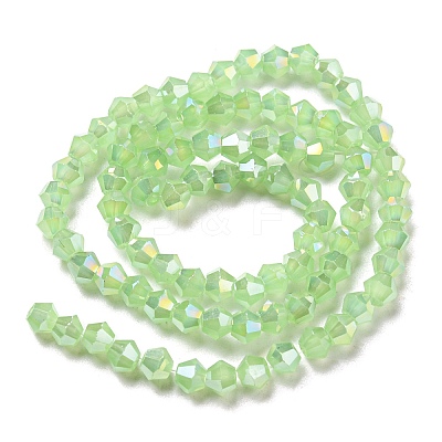 Imitation Jade Electroplate Glass Beads Strands EGLA-A039-J4mm-B01-1