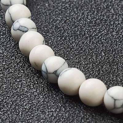 Synthetic Howlite Beaded Stretch Bracelets BJEW-A117-A-10-1