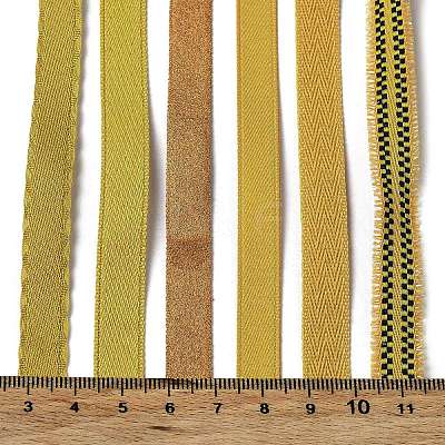 18 Yards 6 Styles Polyester Ribbon SRIB-C001-E03-1