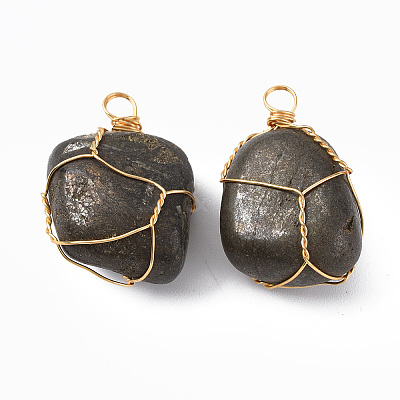 Natural Chalcopyrite Pendants G-N332-50-08-1
