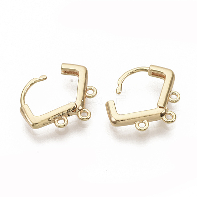 Brass Huggie Hoop Earring Findings KK-T051-41G-NF-1