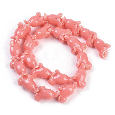 Synthetic Coral Dyed Carved Beads Strands CORA-K009-03-1