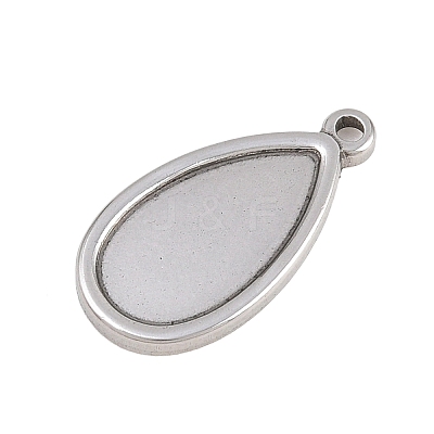 304 Stainless Steel Pendant Cabochon Settings STAS-D264-08E-P-1