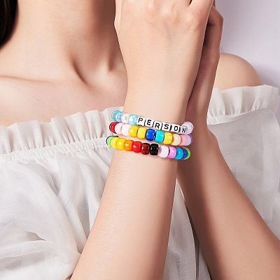 1200Pcs 2 Style 3 Colors Opaque & Transparent Acrylic European Beads OACR-SZ0001-27-1