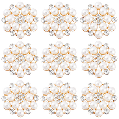 25Pcs Alloy Rhinestone Cabochons ALRI-GA0001-08A-1