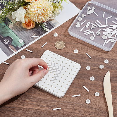 Square Aluminum Oxide Ceramic Porous Refractory Mats with 60Pcs Kiln Frame Support Nails DIY-OC0015-75-1