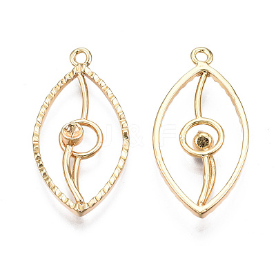 Brass Pendant Rhinestone Settings KK-S356-418-NF-1