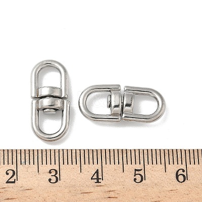 304 Stainless Steel Double Eye Swivel Clasps STAS-L300-011A-P-1