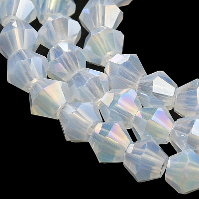 Imitation Jade Electroplate Glass Beads Strands EGLA-A039-J6mm-B05-1