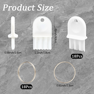 18 Bags ABS Plastic Toilet Paper Dispenser AJEW-CN0006-69-1