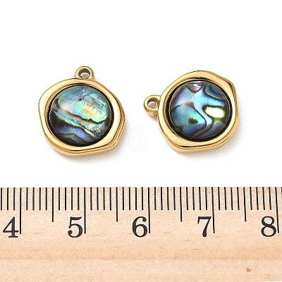 Natural Paua Shell Pendants STAS-G397-01G-02-1