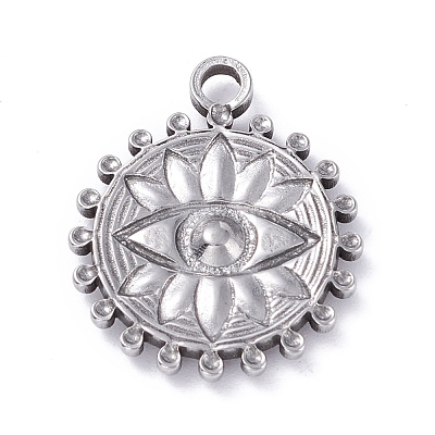 Tarnish Resistant 304 Stainless Steel Pendant Rhinestone Cabochons STAS-P288-13P-1
