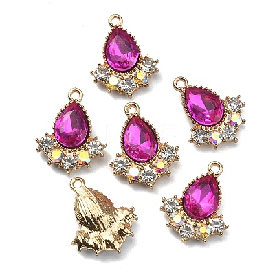 Glass Rhinestone Pendants FIND-TAC0017-07LG-07-1