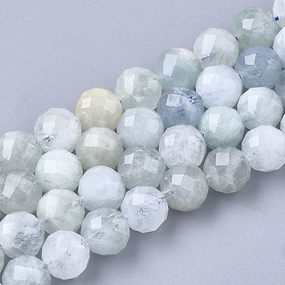 Natural Aquamarine Beads Strands G-S345-8mm-013-1