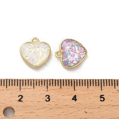 Brass Pendants with Synthetic Opal KK-A239-04G-1