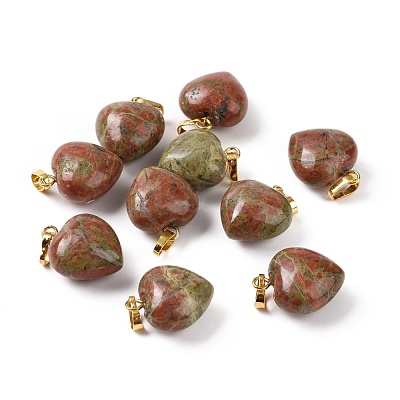 Natural Unakite Pendants G-I311-A29-G-1