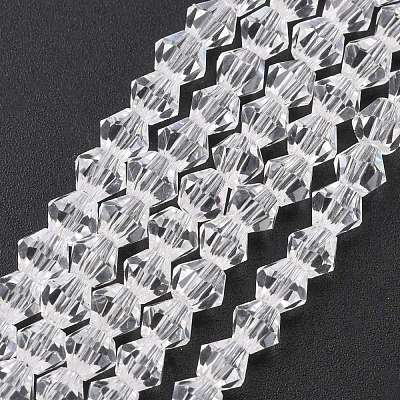 Imitate Austrian Crystal Bicone Glass Beads Strands X-GLAA-F029-4x4mm-13-1