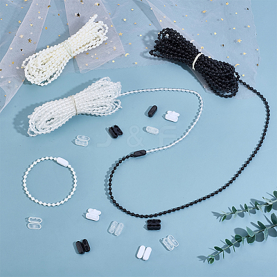 3Pcs 3 Colors Plastic Ball Chains with Clasps DIY-PH0030-32-1