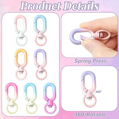 14Pcs 7 Colors Alloy Swivel Clasps FIND-CJZ0001-012-1