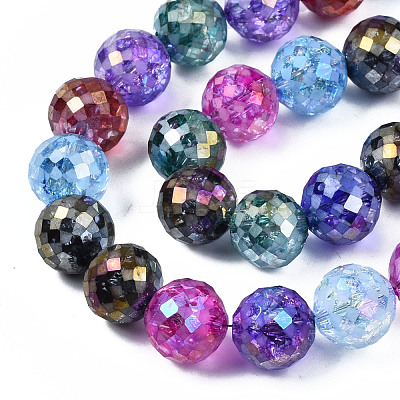 Electroplate Opaque Glass Beads Strands EGLA-S174-32-1