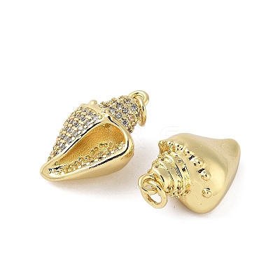 Brass Micro Pave Cubic Zirconia Pendants KK-B148-11G-1