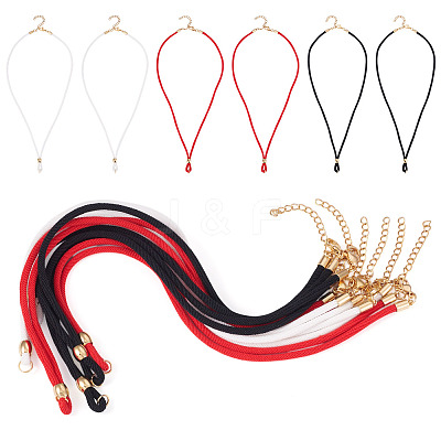 6Pcs 3 Colors 3MM Nylon Braided Cord Necklace Making AJEW-TA00058-1