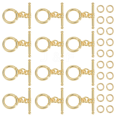 15Pcs Brass Toggle Clasps KK-ME0002-35-1