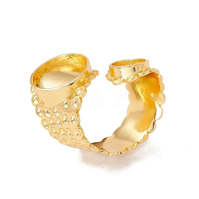 Brass Cuff Finger Rings Components KK-G428-02G-1