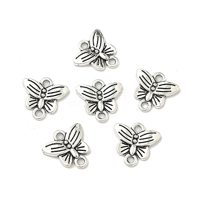 Butterfly Tibetan Style Alloy Links connectors TIBE-5369-AS-LF-1