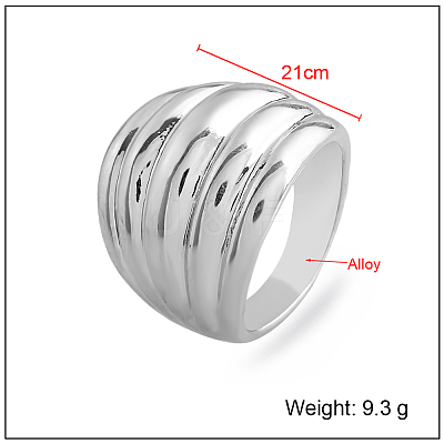 Multi Layered Zinc Alloy Finger Rings for Women IA4421-2-1