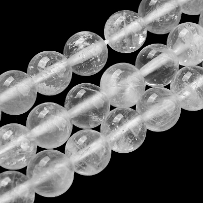Natural Rainbow Moonstone Round Bead Strands G-M263-C-02A-1