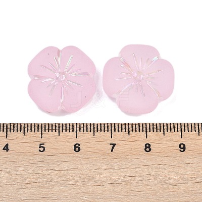 Frosted Transparent Acrylic Beads X1-OACR-P029-19B-05-1