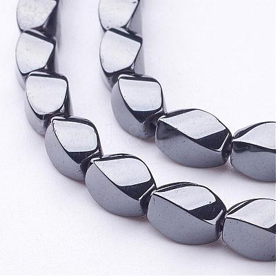 Non-Magnetic Synthetic Hematite Beads Strands G-E001-4-8x5mm-1