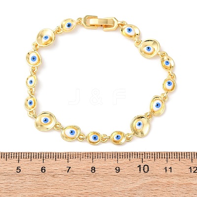 Brass Link Chain Bracelets for Women BJEW-D387-03G-02-1