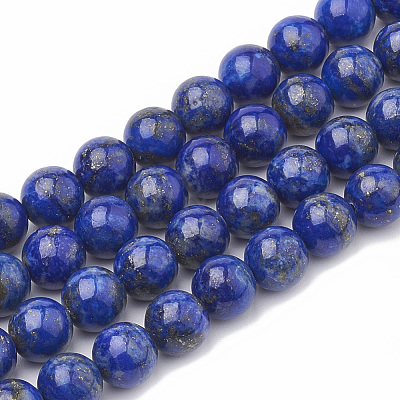 Natural Lapis Lazuli Beads Strands X-G-S333-6mm-013-1