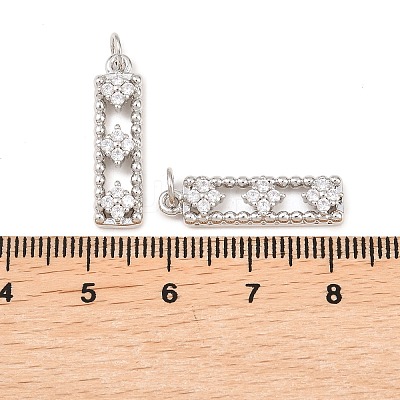 Brass Micro Pave Cubic Zirconia Pendants KK-Z146-30P-1