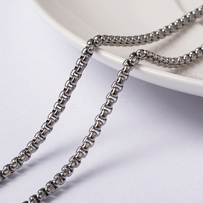 Tarnish Resistant 304 Stainless Steel Box Chains CHS-L014-10P-1