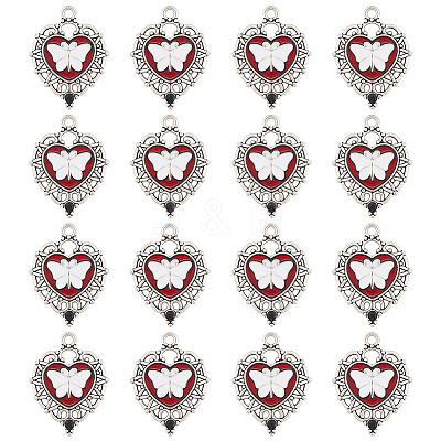 24Pcs Alloy Enamel Pendants ENAM-SC0007-74-1
