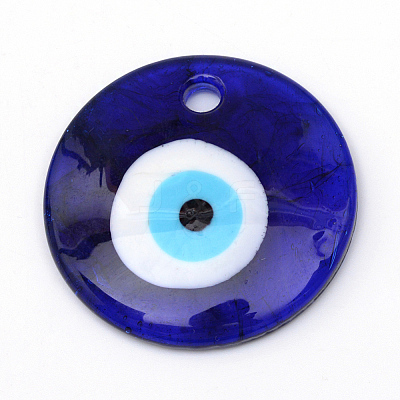 Handmade Evil Eye Lampwork Pendants LS-LAMP-R134-30mm-01-1