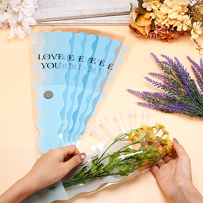 50Pcs OPP Flower Bouquet Wrapping Craft Paper DIY-TA0010-93C-1