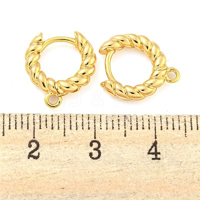 Brass Hoop Earring Findings with Latch Back Closure KK-M286-20G-1