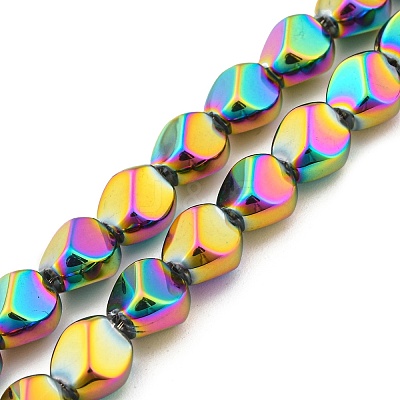 Full Plated Electroplate Glass Beads Strands EGLA-G037-04A-FP06-1